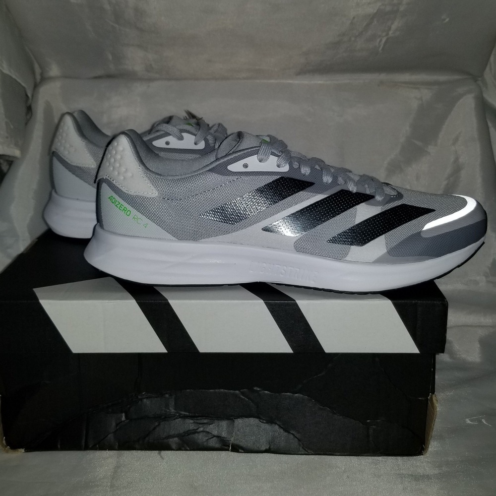 Adidas Adizero RC 4 Running Shoes Mens 9 Grey Excellent Lightstrike GX6663